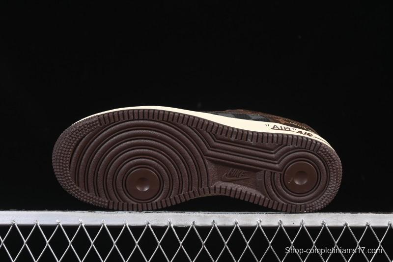 Nike Air Force 1 '07 Low LV Collaboration Coffee Gray Casual Sneakers - SC0601-563