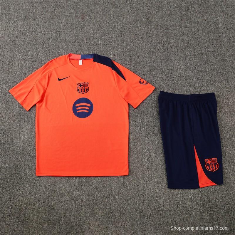 25/26 Barcelona Orange T90 Short Sleeve Jersey+Shorts