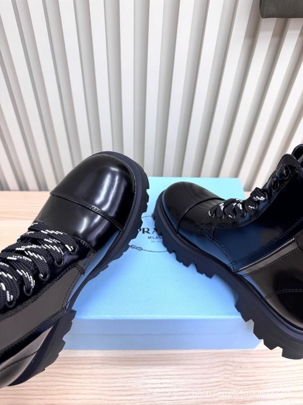 Prada 2025 SS Platform Martin Boots with Classic Triangle Logo - LY0350