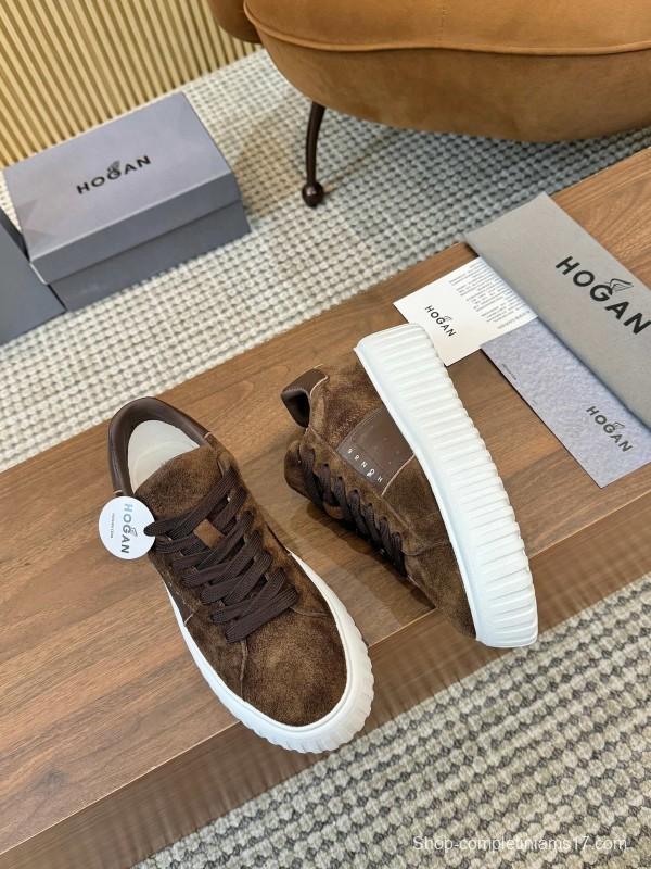 Hogan H-STRIPES Series Couple Thick Sole Biscuit Shoes Airship Shoes Casual Sneakers - AS00310