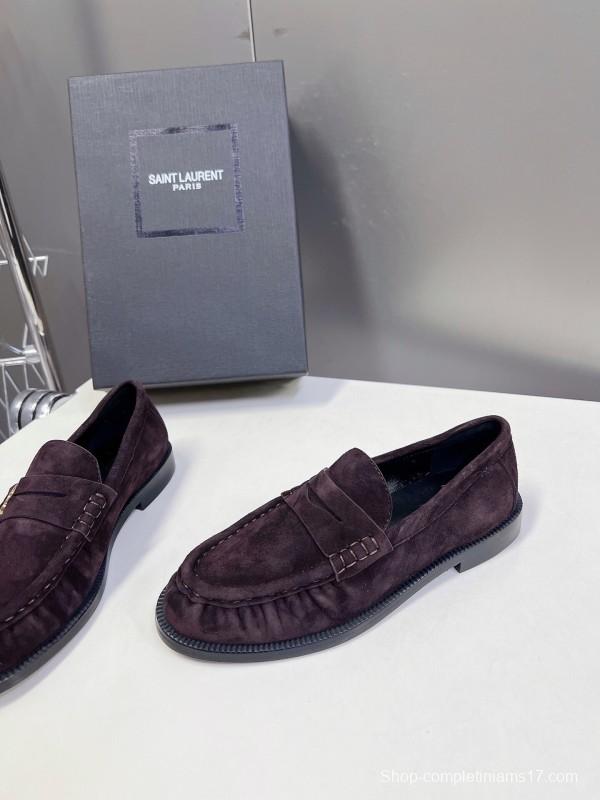 Saint Laurent Classic Loafer Leather Shoes - KFY00350