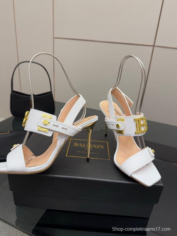 Balmain 2025/SS Metal Heel High Heel Sandals - KFY00320
