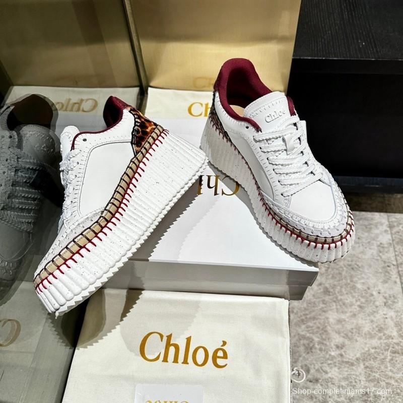 Chloe 2025/SS Hand-Stitched Mark Line Casual Shoes - LY00350