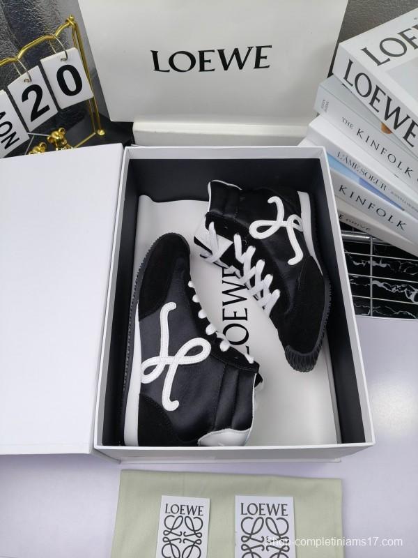 LOEWE High-Top German Training Sneakers Retro Fashion Casual White Shoes - LY00330