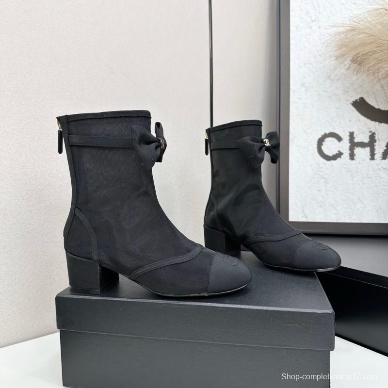 Chanel 2025 SS Classic Bow Ankle Boots - LY00