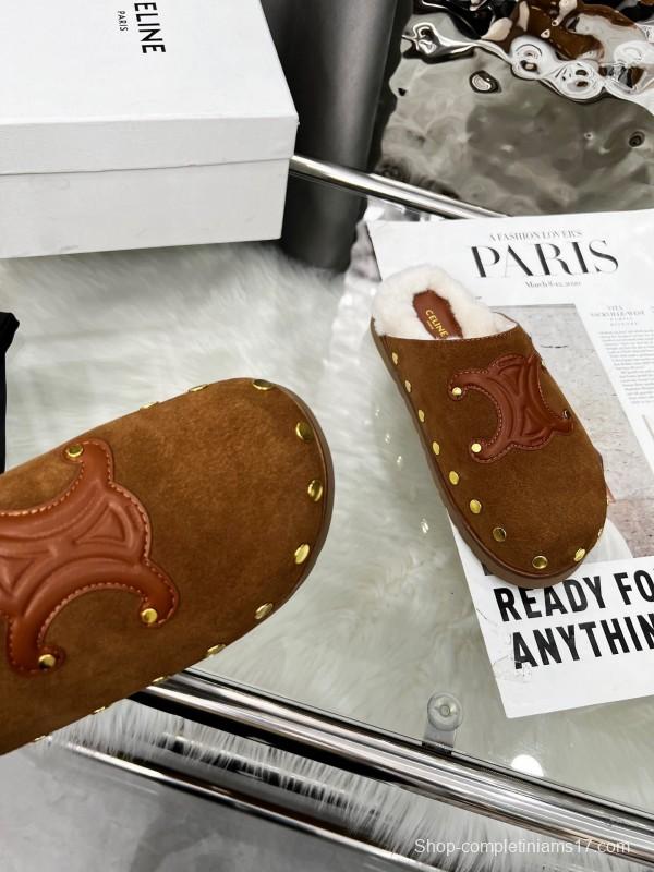 CELINE 2025/ss Studded Birkenstock Sandals - LY00270