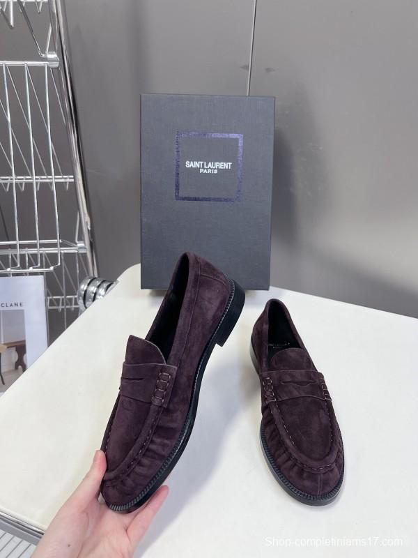 Saint Laurent Classic Loafer Leather Shoes - KFY00350