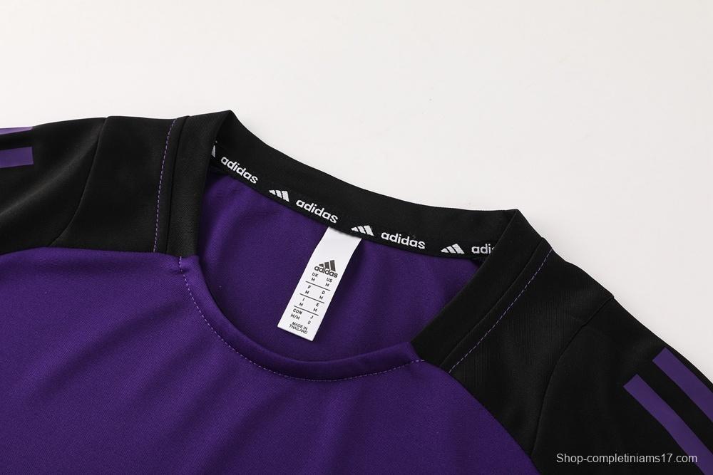 2025 Germany Purple Short Sleeve+Soccer Shorts