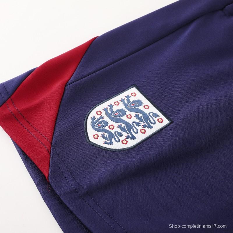 2025 England Purple Short Sleeve+Soccer Shorts