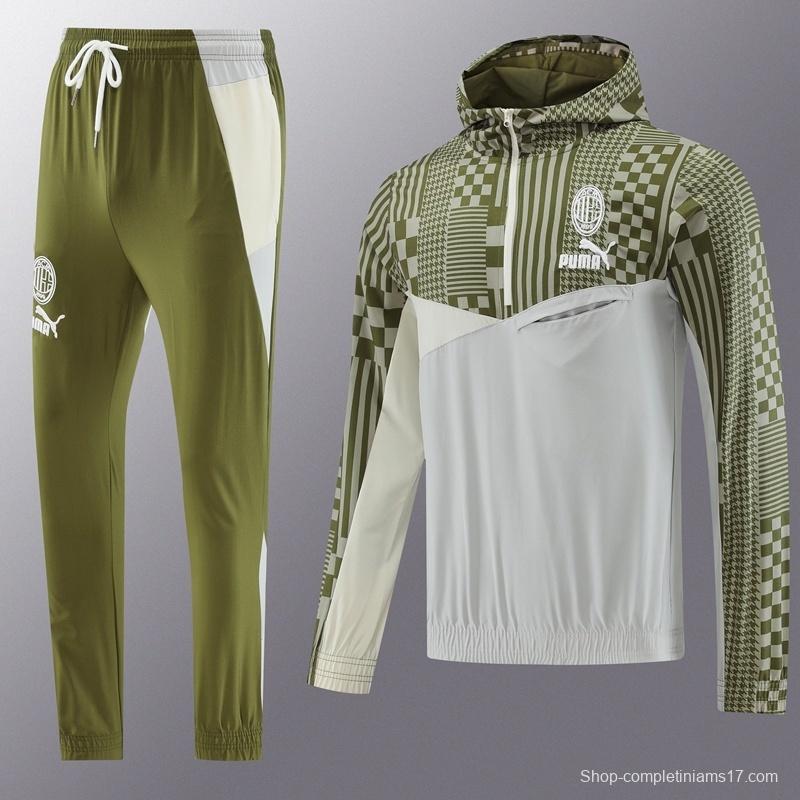 AC Milan Half Zipper Jacket+Long Pants S-2XL