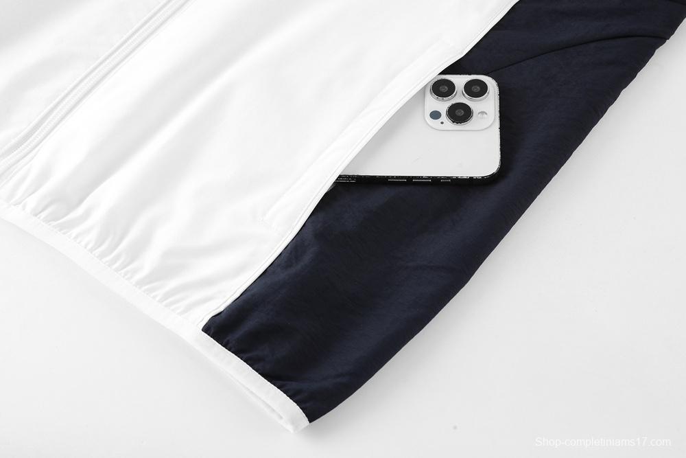 25/26 Arsenal White S-2XL Half Zipper Jacket+Long Pants