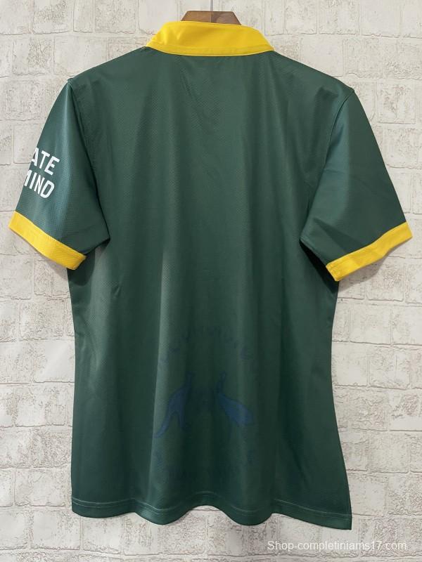 2026 Australia Kangaroos Green with Gold V Chevron Jersey
