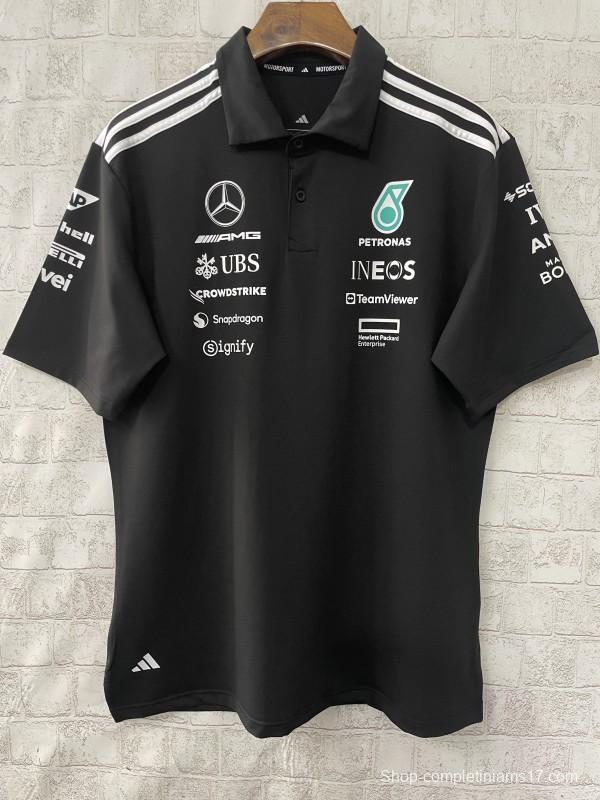 2026 F1 Mercedes-AMG Petronas F1 Team Black Polo Shirt