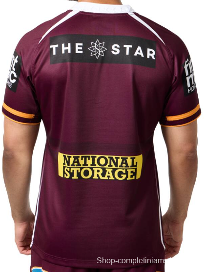25/26 Brisbane Broncos Maroon with Gold Stripes Jersey