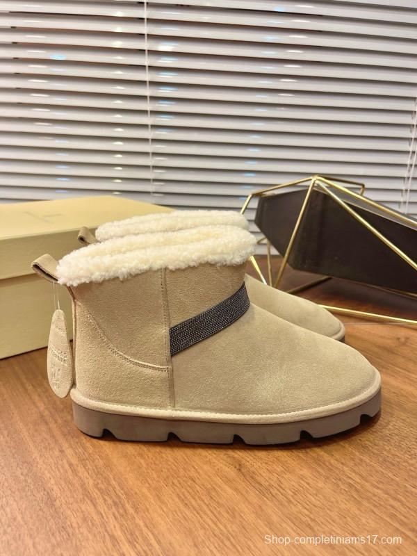 Brunello Cucinelli Winter New Snow Boots Sheepskin Buns Boots - AS00350