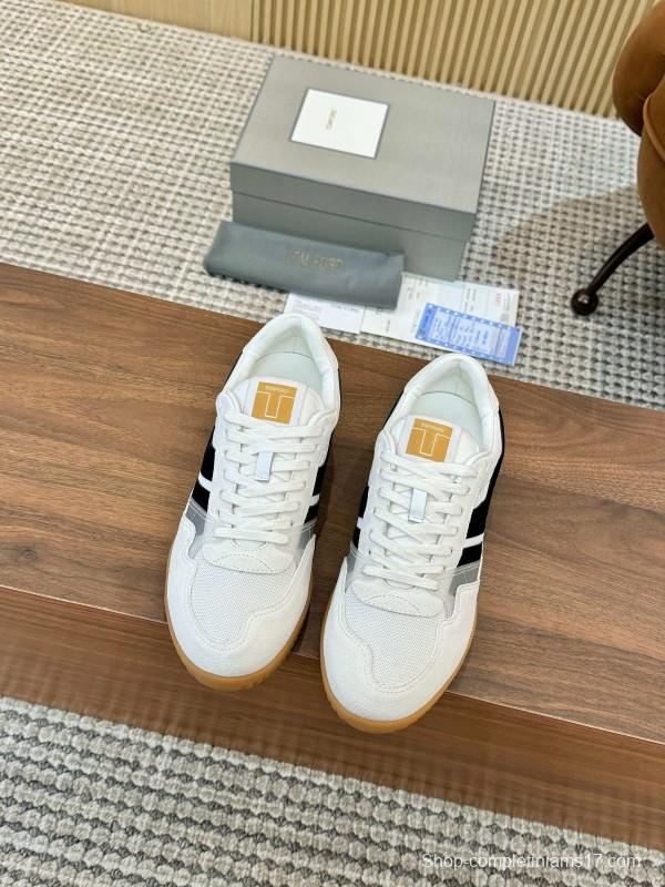 Tom Ford 2025 SS Casual Shoes with Classic Color Blocking and Imported Leather Insole - AS00350