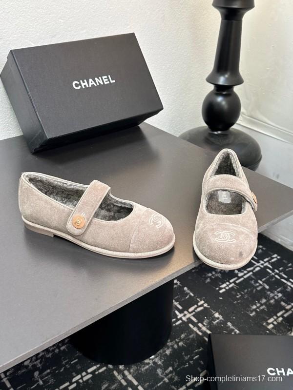 Chanel 2025/SS French Mary Jane Fur Shoes - AW25-MJ01