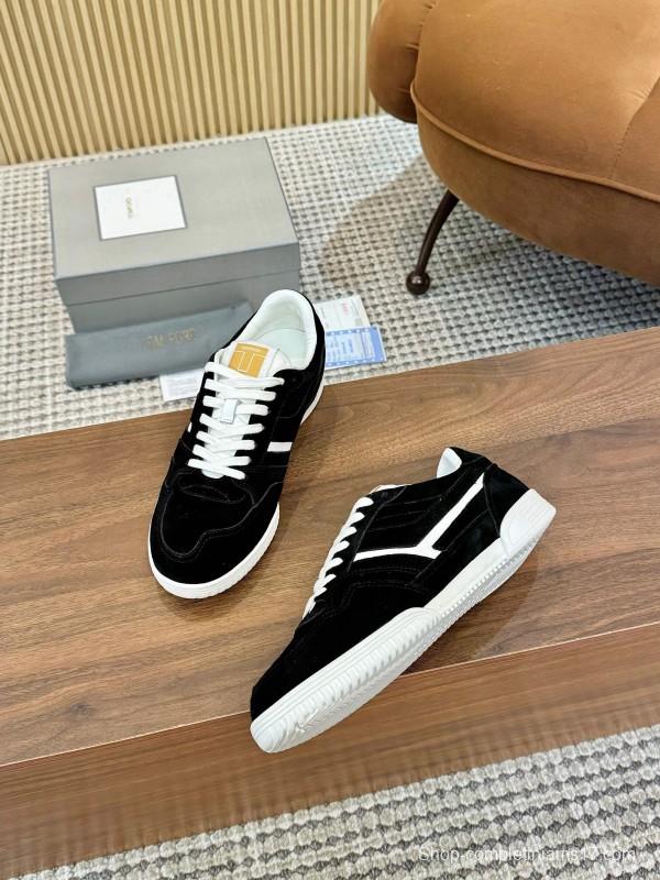 TOM FORD 2025 SS Tom Casual Shoes with Classic Color Blocking and Imported Leather Insole - AS00350