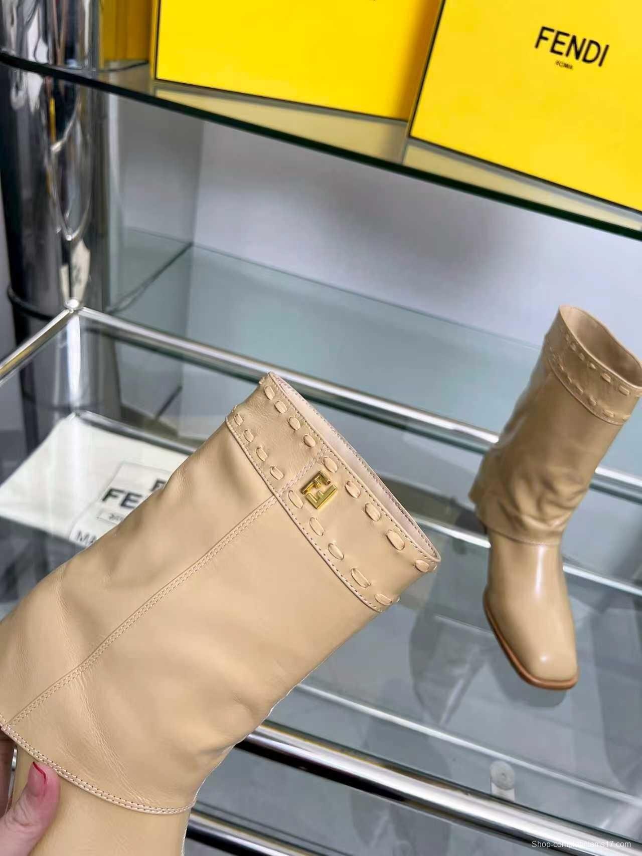 Fendi 2025 SS Straight-leg Boots with Wide Heel - LY00440/LY00510