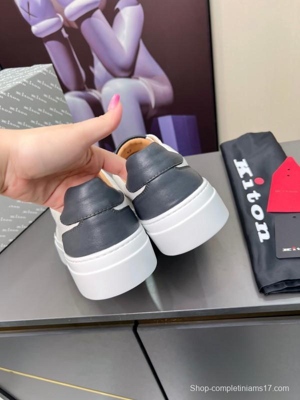 Kiton Spring Summer 2025 Lace-Up Old Money Casual Men's Shoes - KFY00320