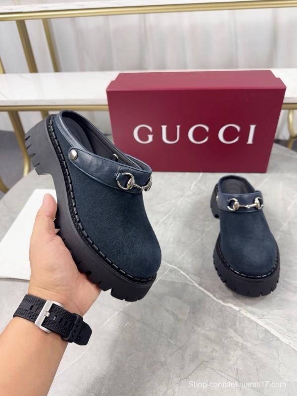 Gucci GG Platform Loafers with Lug Sole - KFY00280