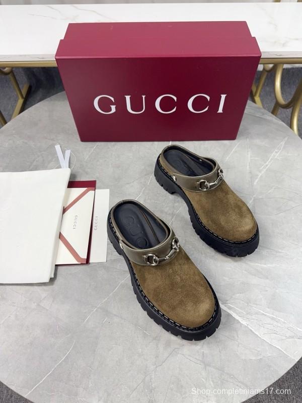 Gucci 2025/SS Double GG Grooved Platform Loafers - KFY00280
