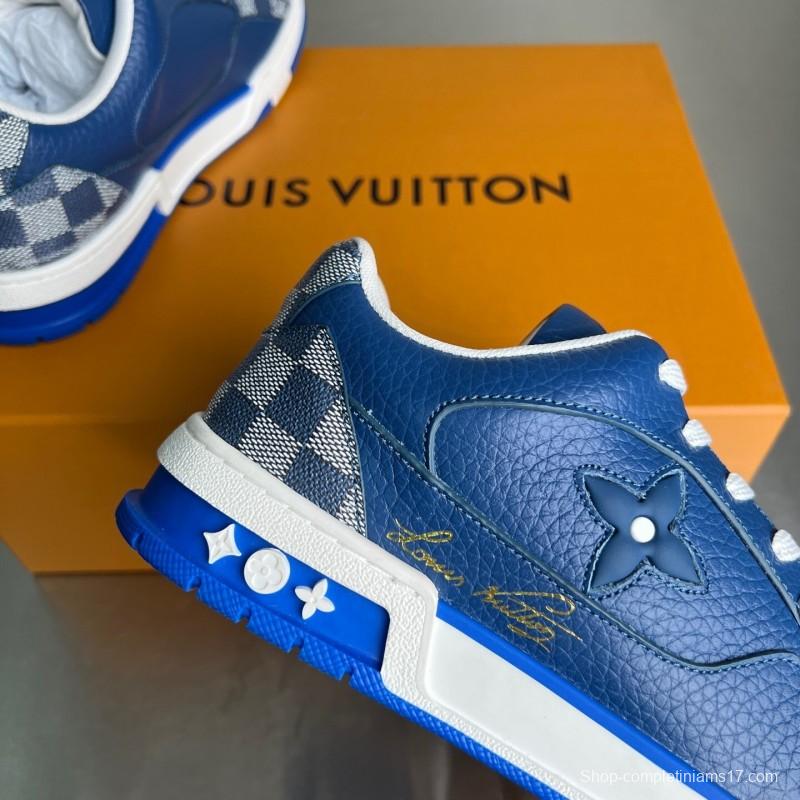 Louis Vuitton 2025 SS Replica Luxury Sneakers with Signature Logo and Dual-Color TPU Sole - YC