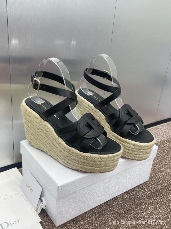 Dior D-Club Jelly Color Hollow Layered Cross Strap Platform High Heel Women's Shoes - KFY00290