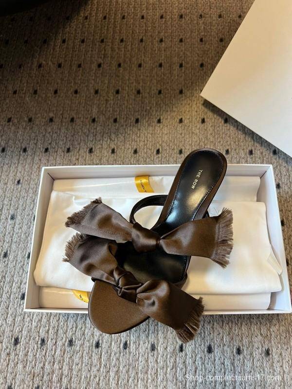 The Row 25ss Handwoven Bow Slippers - KFY00280