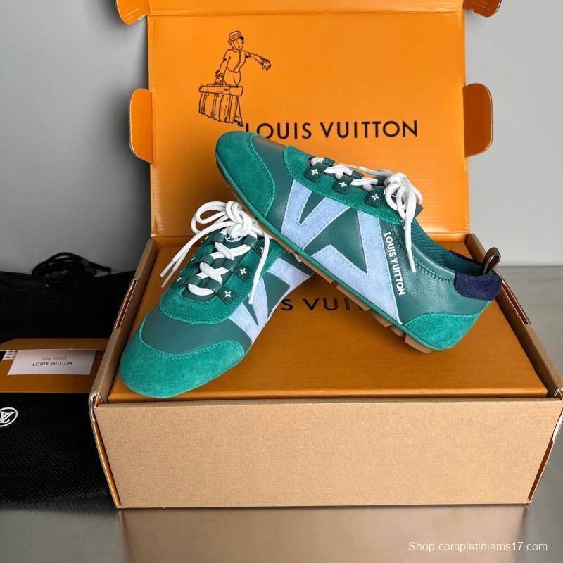 Lv Sneakerina 2025 SS Ballet Flat Low-Top Lace-Up Casual Shoes - YC