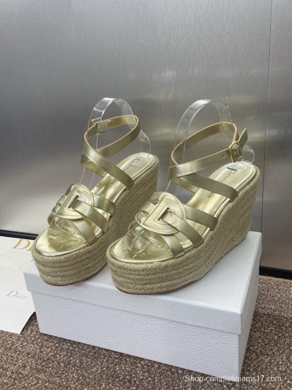 Dior D-Club Jelly Color Hollow Layered Cross Strap Platform High Heel Women Shoes - KFY00290