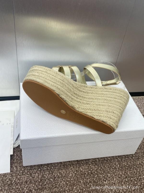 Dior D-Club Jelly Color Hollow Layered Cross Strap Platform High Heel Women Shoes - KFY00290