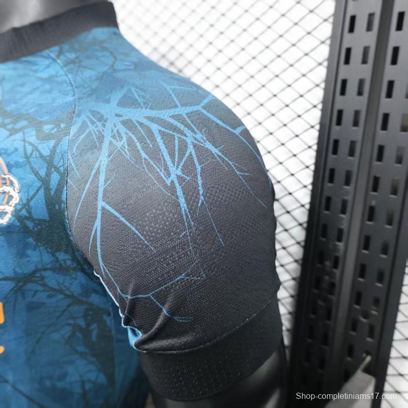 Player Version 25/26 Napoli Halloween Blue Jersey-Glow In Dark