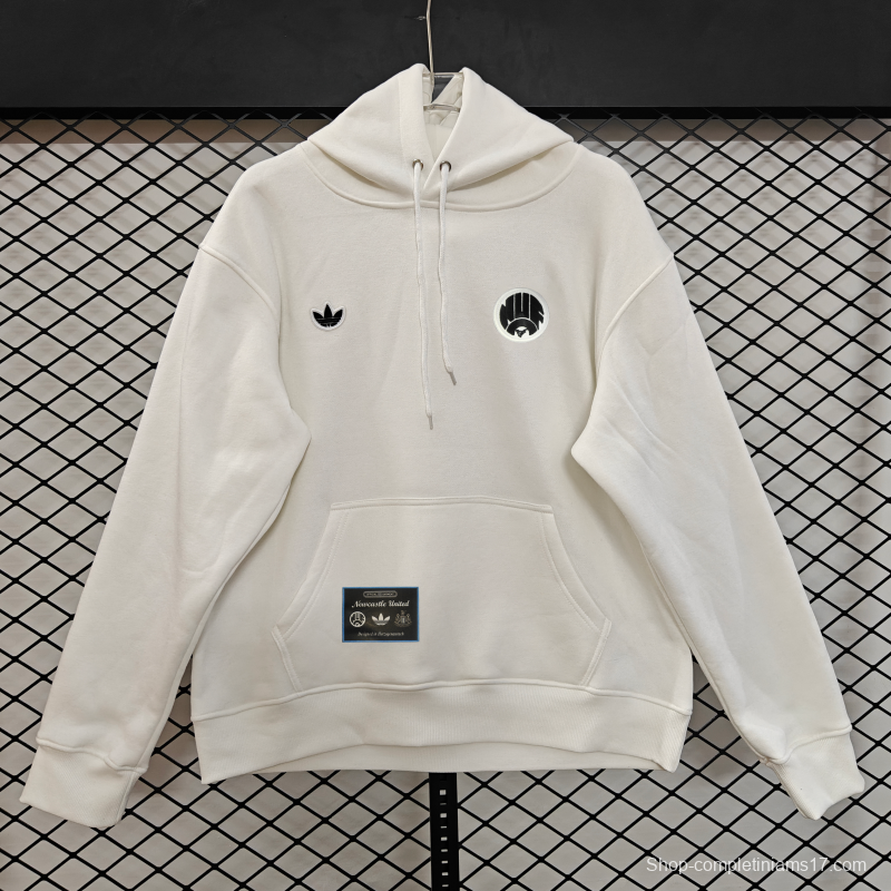 25/26 Adidas x Newcastle United Retro Embroidered Logo Hoodie 9 Colors
