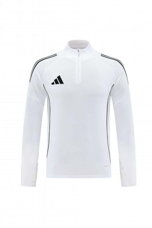 25/26  Adidas White Full zipper Jacket Tracksuit+ long pants