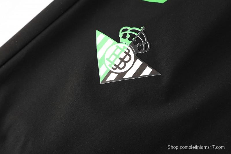 25/26 Real Betis White Black Green  Full zipper Jacket Tracksuit+ long pants
