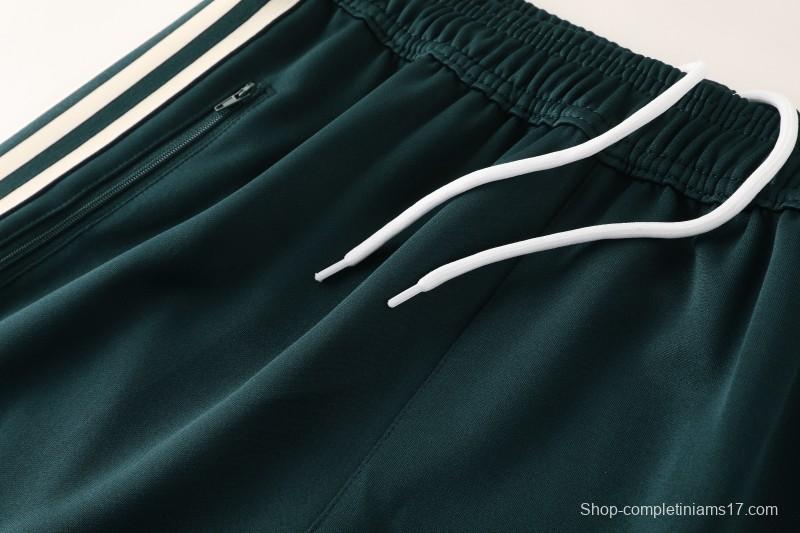 25/26  Juventus Retro Dark Green  Full zipper Jacket Tracksuit+ long pants