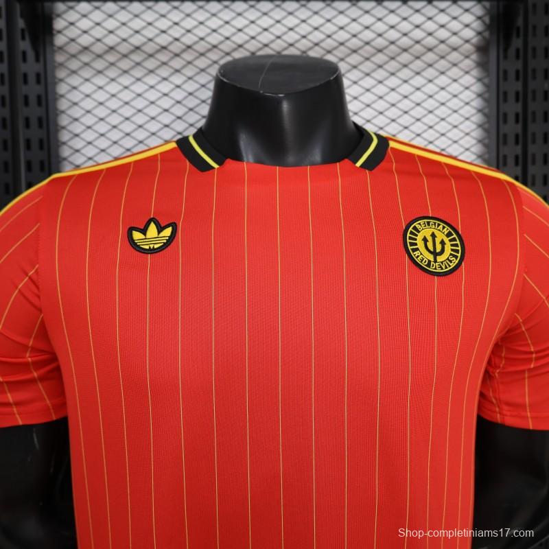Player Version 2026 Belgium Red Terrace Icons White Jersey