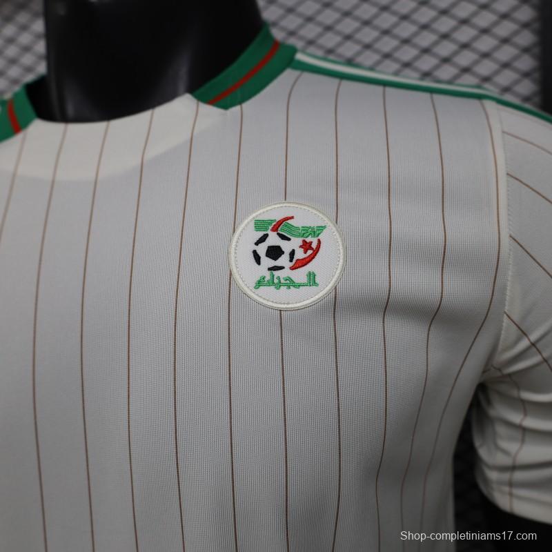 2026 Player Version Algeria White with Green Pinstripes Jersey