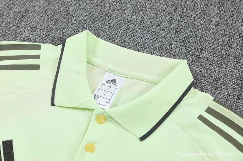 26/27 Real Madrid Light Green  Polo Training Shirt + Long Pants Tracksuit