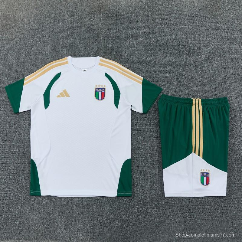 26/27 Italy White Short Sleeve+Soccer Shorts