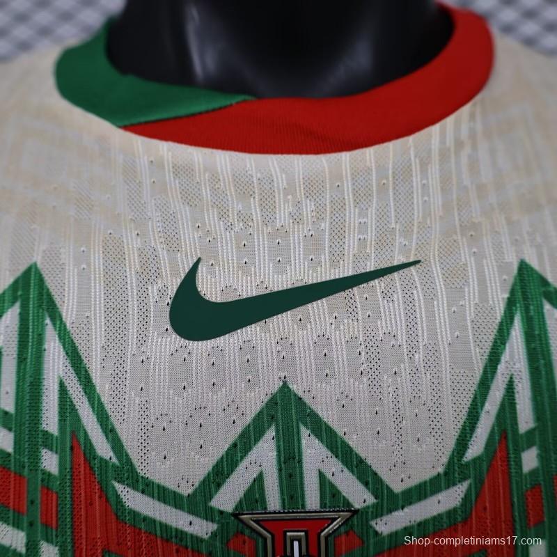 Player Version 2026 Portugal Cream with Geometric Tribal Pattern Special Edition  Jersey