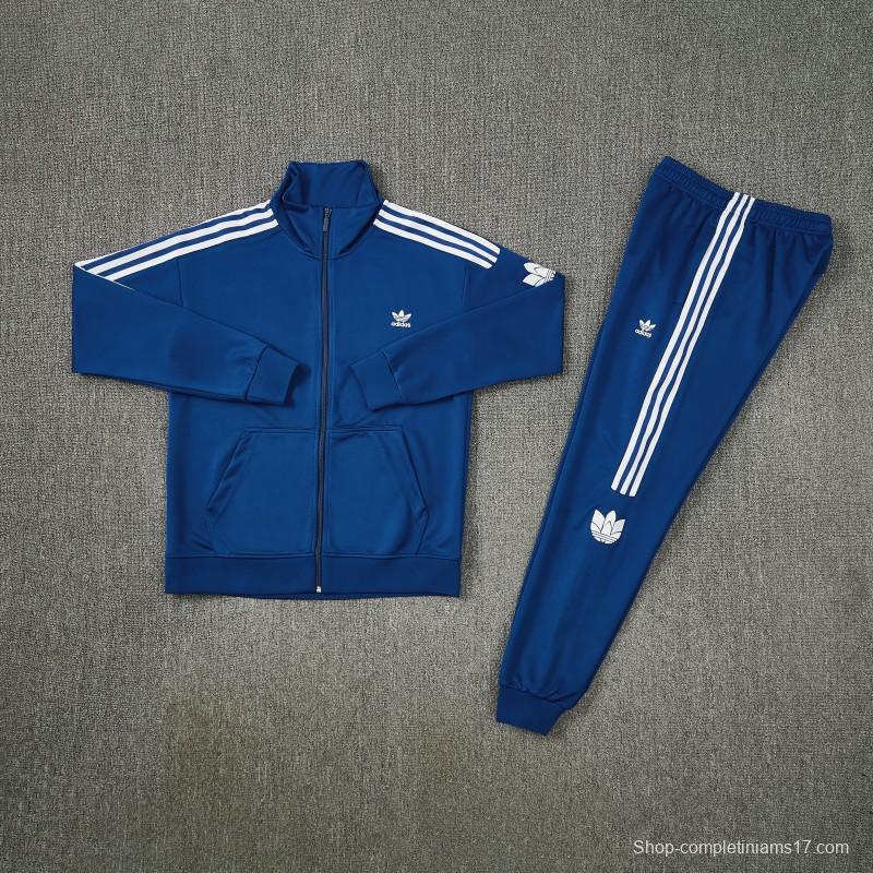 2026  Adidas Royal Blue Full Zipper Jacket + Long Pants
