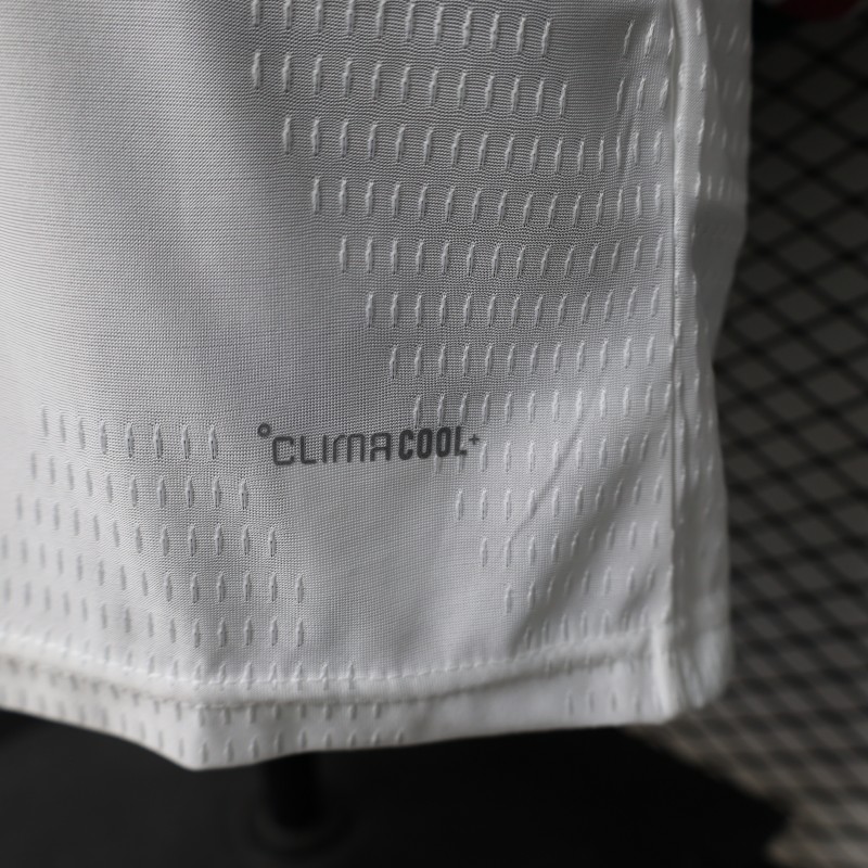 Player Version 26/27 Real Madrid White with Burgundy Stripe Long Sleeve Home Jersey