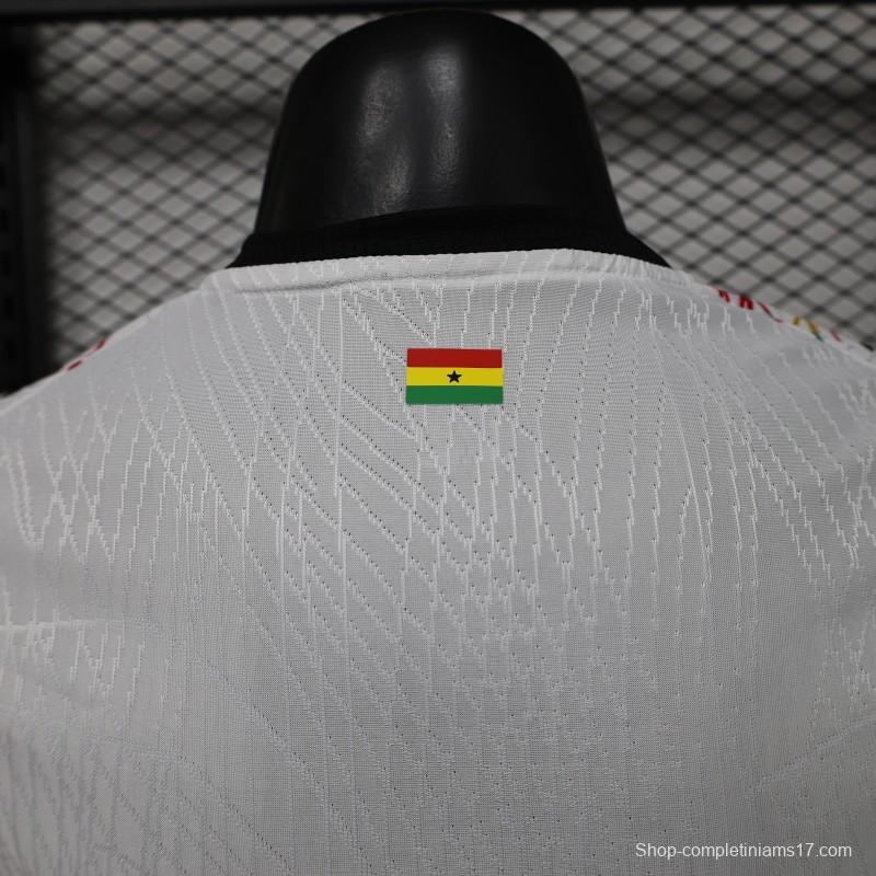 Player Version 2026 Ghana White with Multicolor Pattern Special Edition Jersey