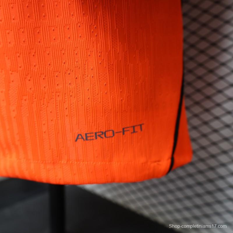 Player Version 2026 Netherlands Orange with Black Side Panel Home Jersey
