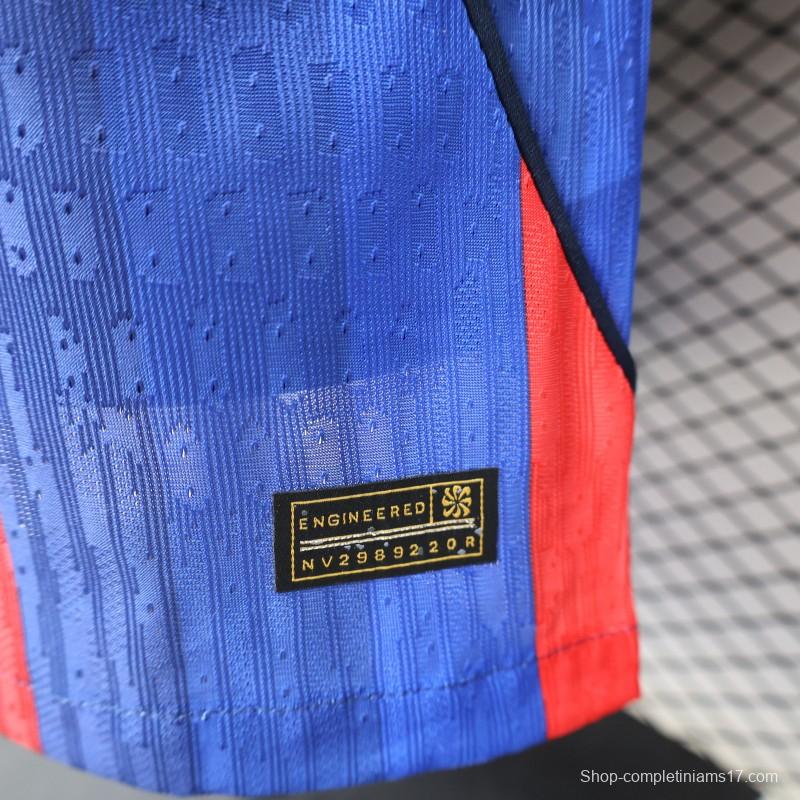 Player Version 25/26 FC Barcelona Blue & Red Vertical Stripes with Spotify Home Jersey