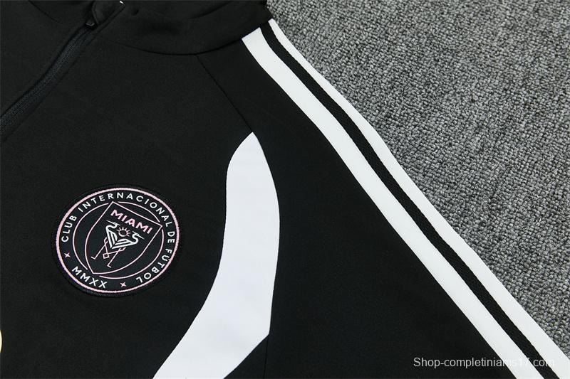 2026 Inter Miami CF Black & White Half Zipper Jacket Tracksuit + Long Pants
