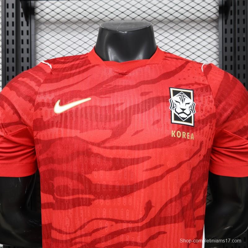 Player Version 2026 South Korea  Red  Home Jersey