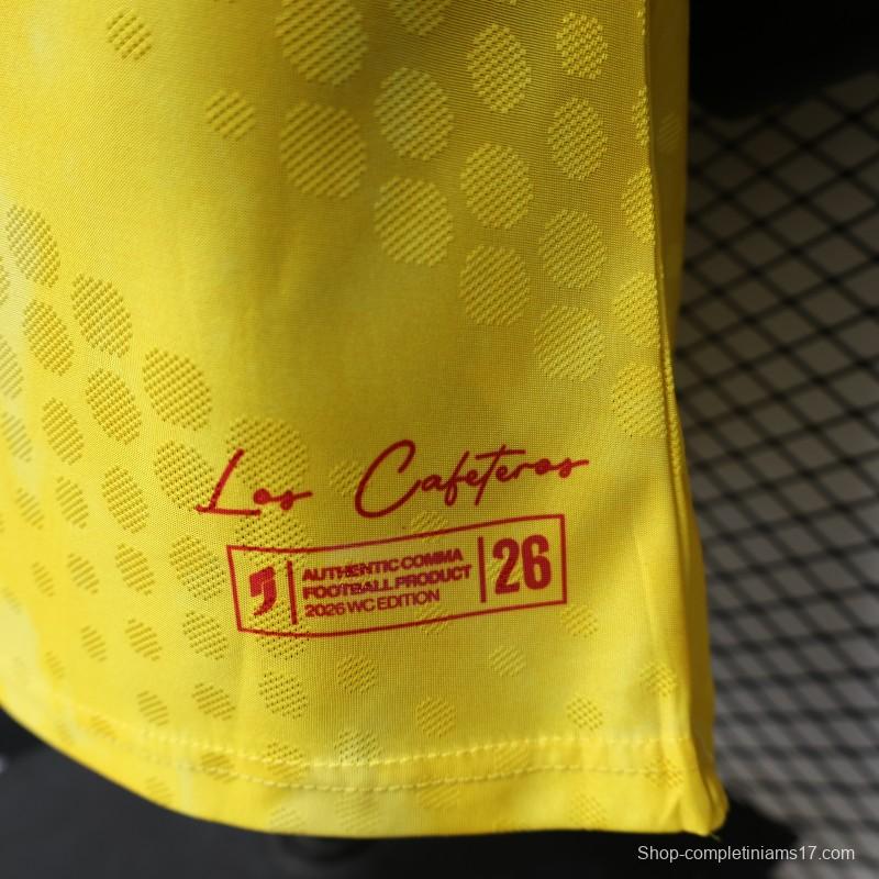 Player Version 26/27 Colombia  Yellow  Home Jersey